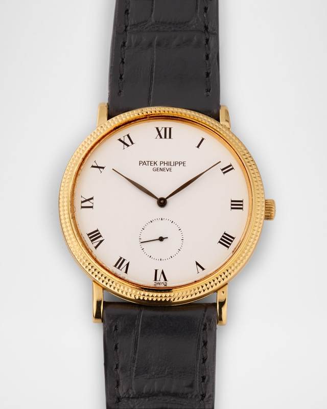 Patek Philippe 18K Yellow Gold Calatrava 33mm Vintage 1990s Watch